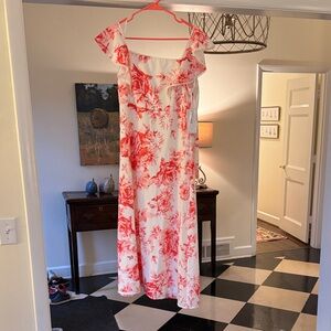 Julia Jordan Red and White Floral Maxi Dress